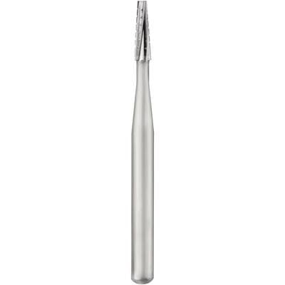 SS White Sterile Carbide Burs, HP, Tapered Fissure Flat End Plain, #701, 25/Pkg thumbnail 4