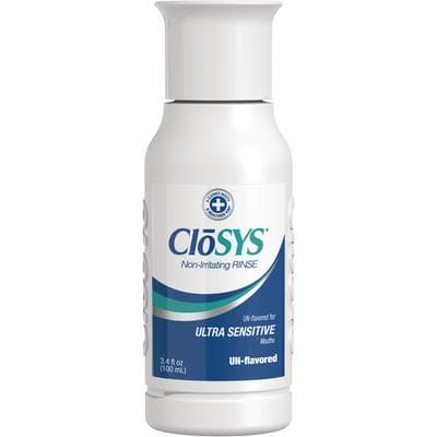 CloSYS Ultra Sensitive Oral Health Rinse, Unflavored, Alcohol-Free, 3.4 oz Bottle, 48/Case thumbnail 8