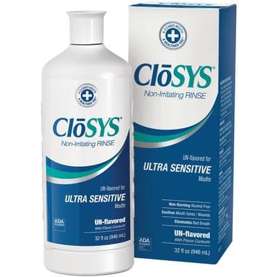 CloSYS Ultra Sensitive Oral Rinse, Unflavored, Alcohol-Free, 32 oz Bottle, CLUS32-2014R thumbnail 7