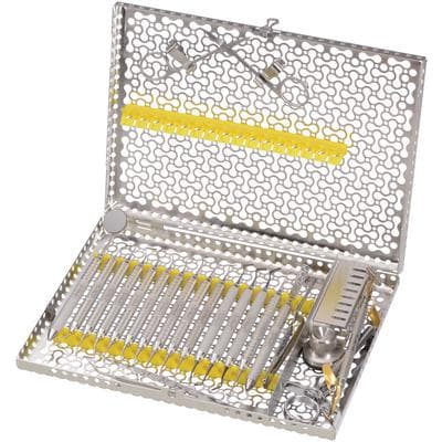 Hu-Friedy IMS Infinity Series Cassette, 12-Instrument with Accessory Area, Large, Blue, 11" x 1.25" x 8", IMN4128 thumbnail 6