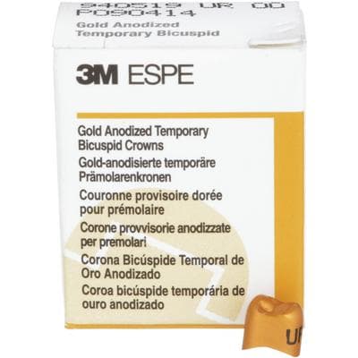 3M Gold Anodized Temporary Bicuspid Crowns, Upper Right First Bicuspid, Size 00, 5/Bx, 940519 thumbnail 9