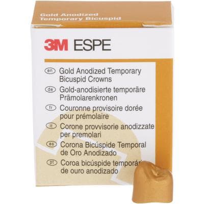 3M Gold Anodized Temporary Bicuspid Crowns, Lower Right First Bicuspid, Size 5, 5/Box, 940545 thumbnail 10