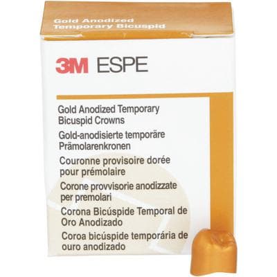 3M Gold Anodized Temporary Crown, Lower Right Second Bicuspid, Size 0 (LR0), 5/Bx, 940640 thumbnail 9
