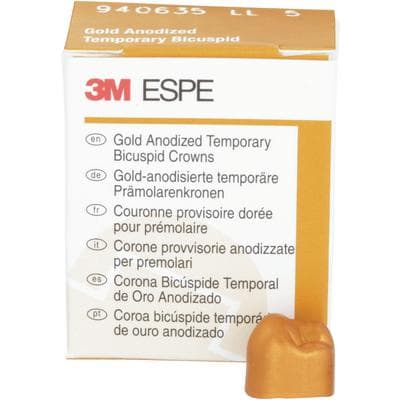 3M Gold Anodized Temporary Crown, Lower Left Second Bicuspid, Size 5, 5/Box, 940635 thumbnail 10