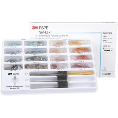 3M Sof-Lex Finishing and Polishing System Kit, 240 Pop-On Discs, 240 XT Discs, 45 Strips, 1 RA Mandrel, 2385P thumbnail 12