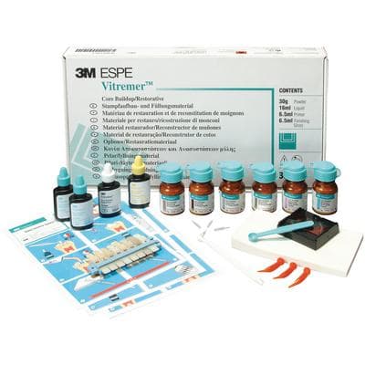 3M (Solventum) Vitremer Glass Ionomer Core Buildup/Restorative Introductory Kit, Assorted Shades A3, A4, C2, C4, Pedo, Blue, 3303I thumbnail 9