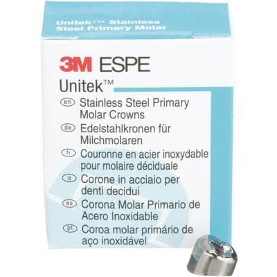 3M Unitek Stainless Steel Primary Molar Crown, Lower Right First Molar, Size 2 (LR2), 5/Box, 900142 thumbnail 16