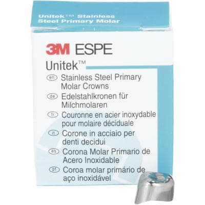 3M Unitek Stainless Steel Primary Molar Crown, Upper Right First Primary Molar, Size 3, 5/Box, 900123 thumbnail 17