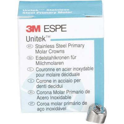 3M Unitek Stainless Steel Primary Molar Crown, Lower Right First Molar, Size 3 (LR3), 5/Box, 900143 thumbnail 17