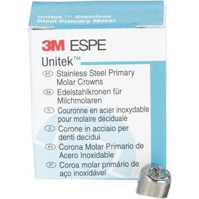 3M Unitek Stainless Steel Primary Molar Crown, First Primary Molar, Lower Right, Size 4 (LR4), 5/Pk, 900144 thumbnail 17