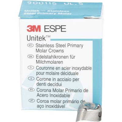 3M Unitek Stainless Steel Primary Molar Crown, Upper Left First Molar, Size 5, 5/Box, 900115 thumbnail 16