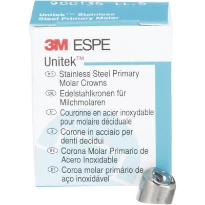 3M Unitek Stainless Steel Primary Molar Crown, Lower Left First Molar, Size 5 (LL5), 5/Box, 900135 thumbnail 16