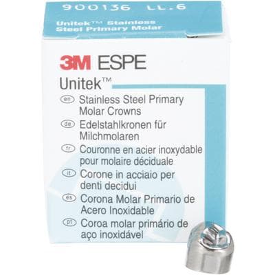 3M Unitek Stainless Steel Primary Molar Crown, Lower Left First Molar, Size 6 (LL6), 5/Box, 900136 thumbnail 17