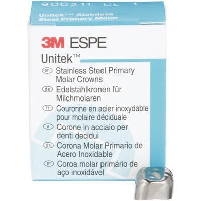 3M Unitek Stainless Steel Primary Molar Crown, Second Primary Molar, Upper Left, Size 1 (UL1), 5/Pk, 900211 thumbnail 17