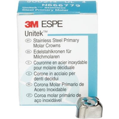 3M Unitek Stainless Steel Primary Molar Crown, Upper Left Second Primary Molar, Size 4 (2UL4/UL4), 5/Box, 900214 thumbnail 16