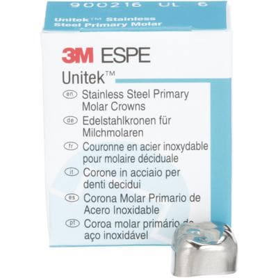 3M Unitek Stainless Steel Primary Molar Crown, Upper Left Second Primary Molar, Size 6 (UL6), 5/Box, 900216 thumbnail 16