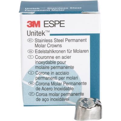 3M Unitek Stainless Steel Permanent Molar Crowns, Upper Right First Permanent Molar, Size 1UR, 5/Box, 900321 thumbnail 16