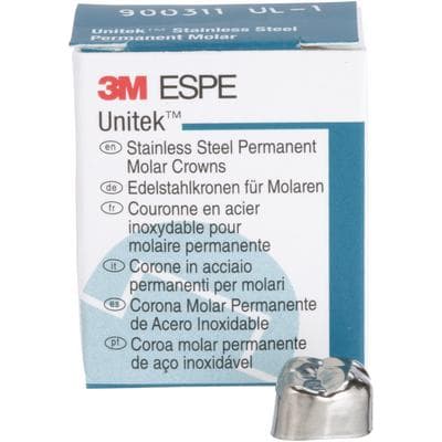 3M Unitek Permanent Stainless Steel Crown, Upper Left First Permanent Molar, Size 1UL, 5/Box, 900311 thumbnail 17