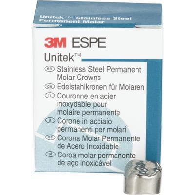 3M Unitek Stainless Steel Permanent Molar Crown, Lower Right First Permanent Molar, Size 1 (1LR), 5/Box, 900341 thumbnail 16