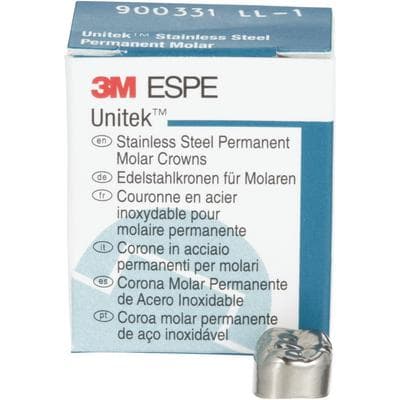 3M Unitek Stainless Steel Permanent Molar Crown, Lower Left First Permanent Molar, Size 1LL, 5/Box, 900331 thumbnail 16