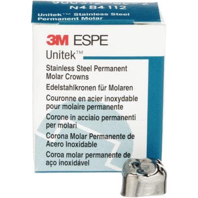 3M Unitek Stainless Steel Permanent Molar Crown, Upper Left First Permanent Molar, Size 2UL, 5/Box, 900312 thumbnail 15