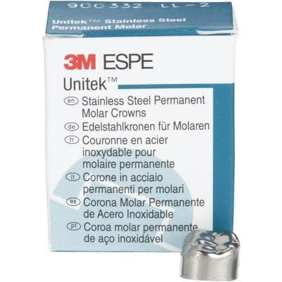 3M Unitek Stainless Steel Permanent Molar Crown, Lower Left First Permanent Molar, Size 2 (2LL), 5/Box, 900332 thumbnail 16