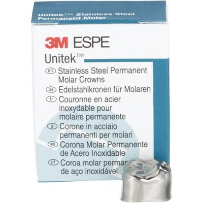 3M Unitek Stainless Steel Permanent Molar Crown, Upper Right First Permanent Molar, Size 3 (3UR), 5/Box, 900323 thumbnail 16