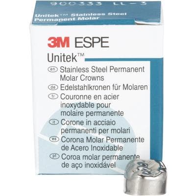 3M Unitek Stainless Steel Permanent Molar Crown, Lower Left First Permanent Molar, Size 3 (3LL), 5/Box, 900333 thumbnail 16