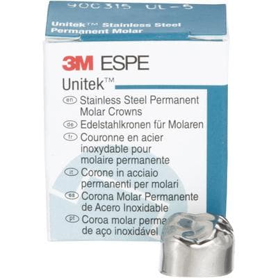 3M Unitek Stainless Steel Permanent Molar Crown, Upper Left First Permanent Molar, Size 5 (UL5), 5/Box, 900315 thumbnail 17