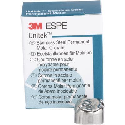 3M Unitek Stainless Steel Permanent Molar Crown, Lower Right First Permanent Molar, Size 6 (1LR6), 5/Box, 900346 thumbnail 17