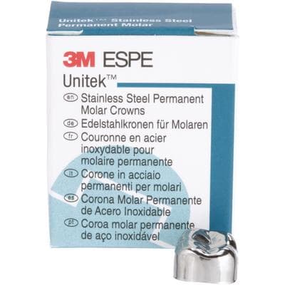 3M Unitek Permanent Stainless Steel Crowns, Lower Right Second Permanent Molar, Size 3 (LR3), 5/Box, 900443 thumbnail 16