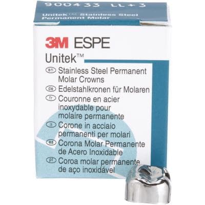 3M Unitek Stainless Steel Permanent Molar Crown, Lower Left Second Molar, Size 3, 5/Box, 900433 thumbnail 15