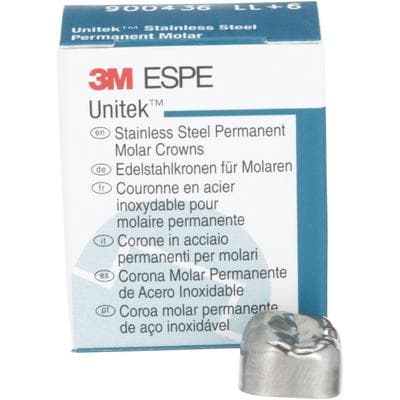 3M Unitek Permanent Stainless Steel Crowns, Lower Left Second Permanent Molar, Size 6 (LL6), 5/Box, 900436 thumbnail 17