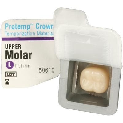 Protemp Crown Temporization Material, Adult Refill, Upper Large Molar, Universal Shade, 5/Pk, 50610 thumbnail 17