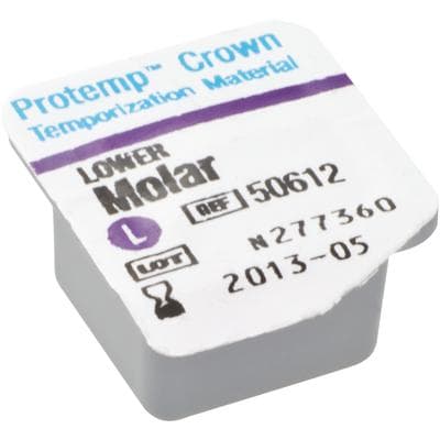 Protemp Crown Temporization Material, Adult Refill, Lower Large Molar, Universal Shade, 5/Pk, 50612 thumbnail 23
