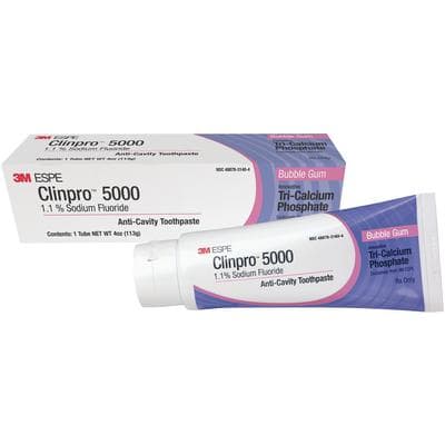 3M Clinpro 5000 1.1% Sodium Fluoride Anti-Cavity Toothpaste, Bubblegum, 4 oz Tube, 12115BG thumbnail 12