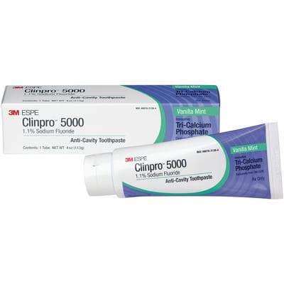 3M Clinpro 5000 1.1% Sodium Fluoride Anti-Cavity Toothpaste, Vanilla Mint, 4 oz Tube, 12115 thumbnail 17