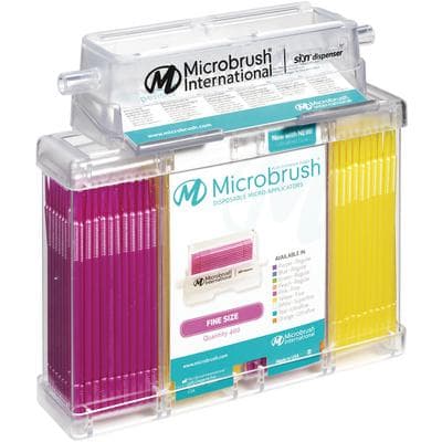 Microbrush Plus Dispenser Kit, Fine (1.5 mm), Assorted Pink/Yellow, 400 Applicators (4 x 100) with Dispenser, PF400-KIT thumbnail 21