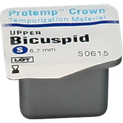 Protemp Crown Temporization Material, Adult Refill, Upper Small Bicuspid/Premolar, Universal Shade, 5/Pk, 50615 thumbnail 21