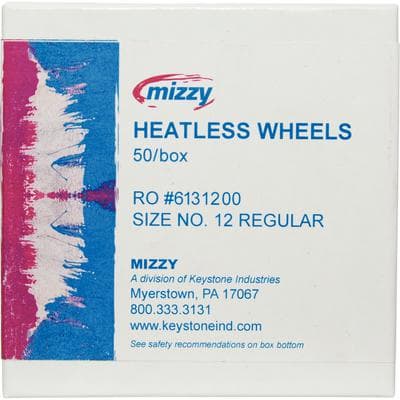 Mizzy Heatless Wheels #12, Regular Grit, Gray, 3/32" x 5/8" (2.4mm x 15.8mm), 50/Box, 1900210 thumbnail 4