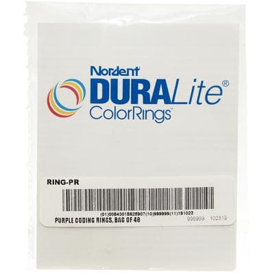 Nordent DuraLite ColorRings, Purple, Silicone Coated, 48/Bag, RING-PR thumbnail 8