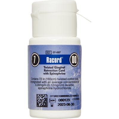 Racord® #00 (#7) Ultra-Thin Twisted Retraction Cord with Epinephrine, 72" Bottle, 07-697 thumbnail 17
