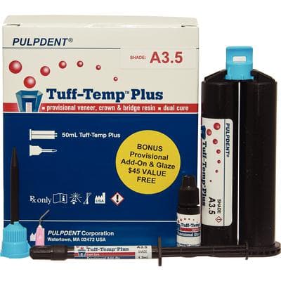 Tuff-Temp Plus Provisional Veneer, Crown & Bridge Resin, Automix Cartridge Kit, A3.5, 50 ml, TTPA35 thumbnail 9