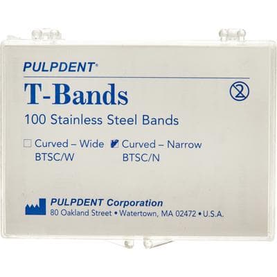 T-Bands, Stainless Steel, Curved/Narrow, 0.002" (0.05 mm) Thick, 100/Pk, BTSC/N thumbnail 14