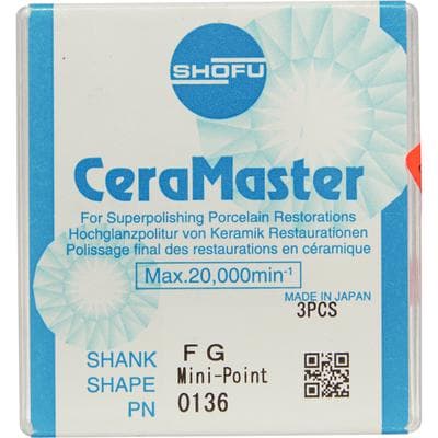 Shofu CeraMaster FG Mini-Point Diamond Polisher, Regular Grit, ISO #030, 3/Pk thumbnail 8