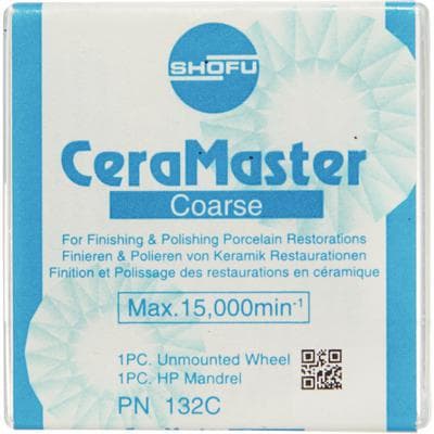 Shofu CeraMaster Coarse Diamond Polisher, Unmounted Wheel, HP, ISO #220, 132C thumbnail 6