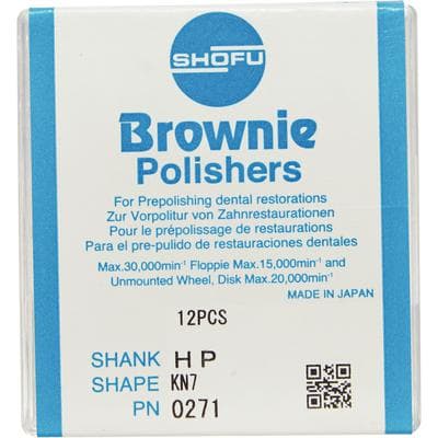 Shofu Brownie Pre-Polishing Silicone Polishers, HP, KN7 Knife-Edge, #0271, 12/Box thumbnail 12