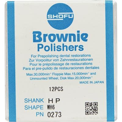 Shofu Brownie Silicone Polishers, HP, Wheel WH6, #120, Brown, 12/Pk, 0273 thumbnail 13