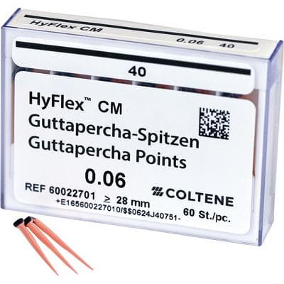 HyFlex CM Gutta Percha Points, Taper .06, Size #40, Black, 60/Pkg, 60022701 thumbnail 7