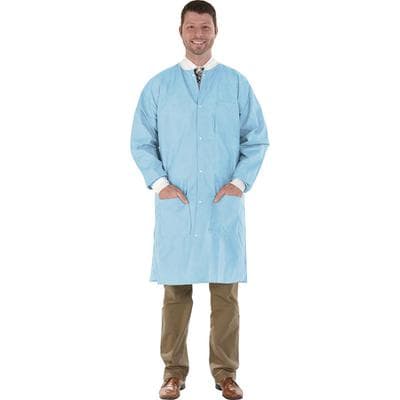 Medicom SafeWear High Performance Lab Coat, Soft Blue, Small, 12/Pk, 8112-A thumbnail 16